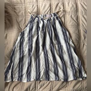 Chenault Navy and Cream Girls Tank